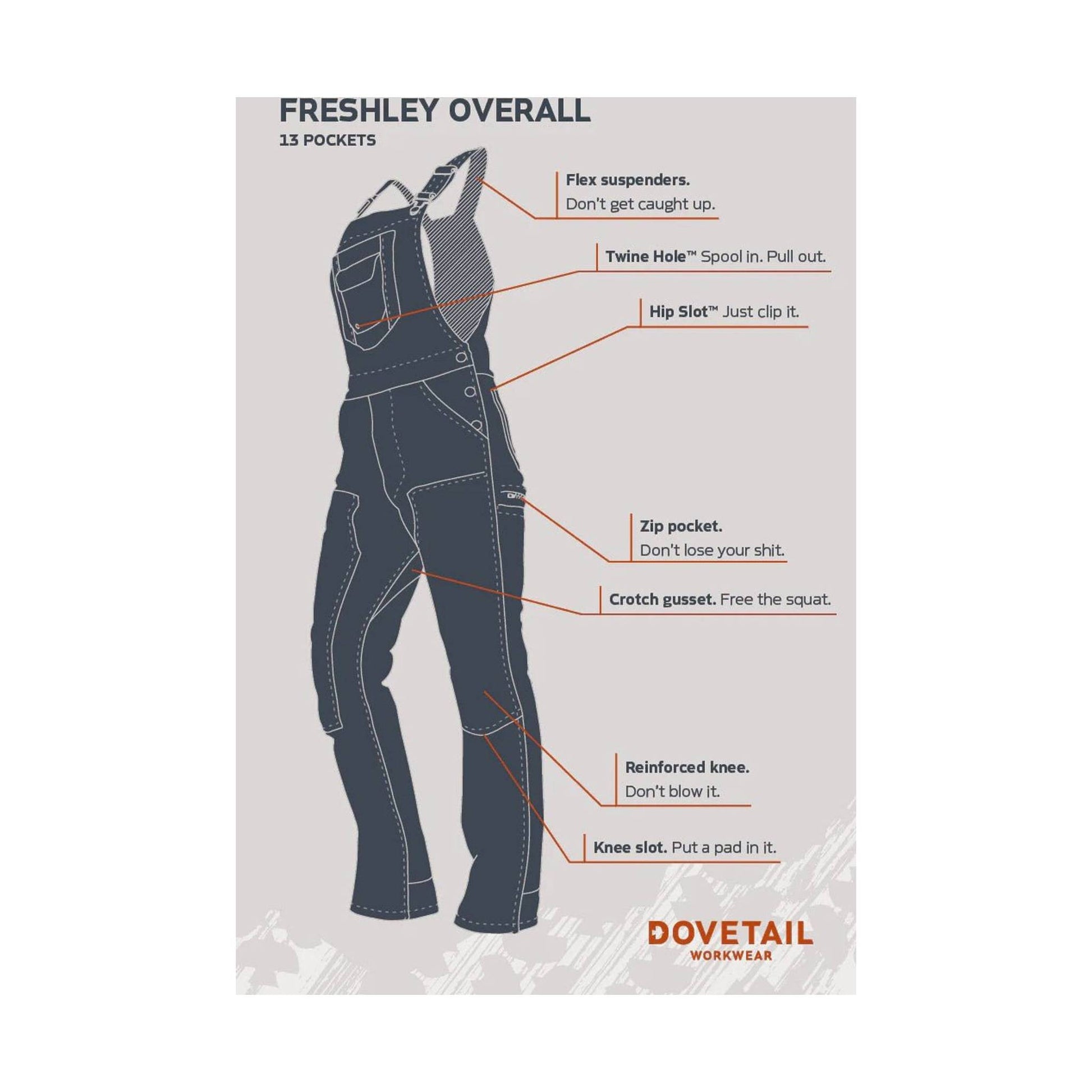 Dovetail Women's Freshley Overall - Dark Grey by Lenny's Shoe & Apparel