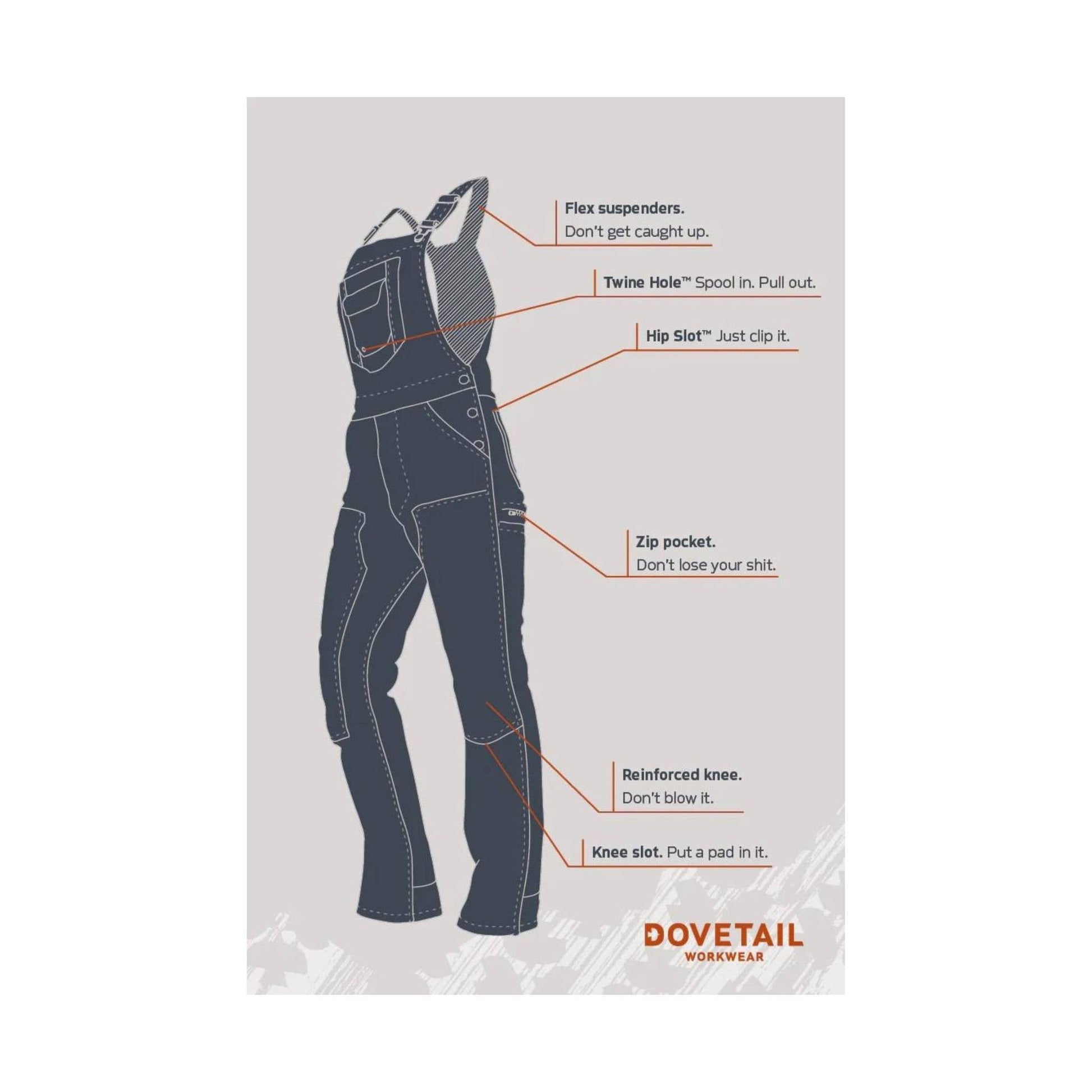 Dovetail Women's Freshly Thermal Overalls - Grey by Lenny's Shoe & Apparel