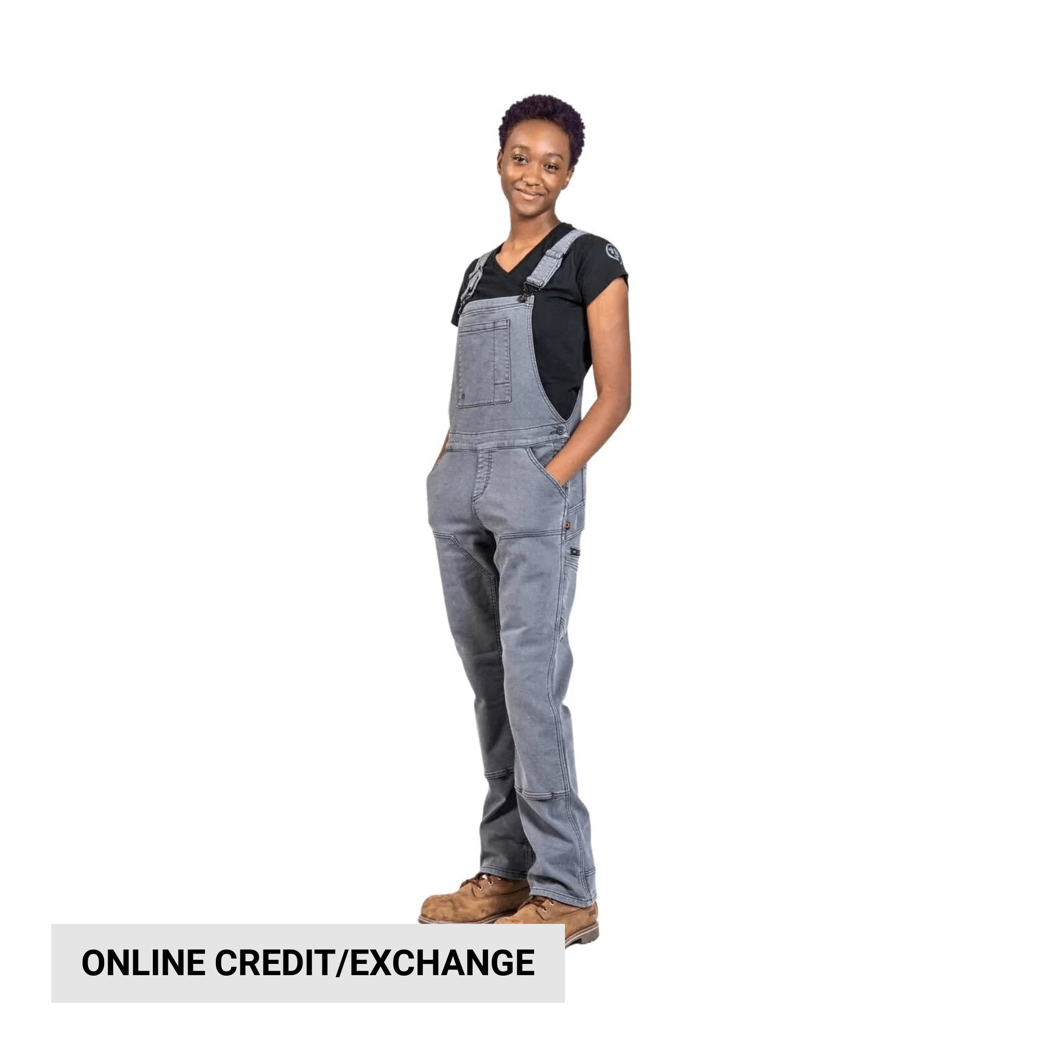 Dovetail Women's Freshly Thermal Overalls - Grey by Lenny's Shoe & Apparel