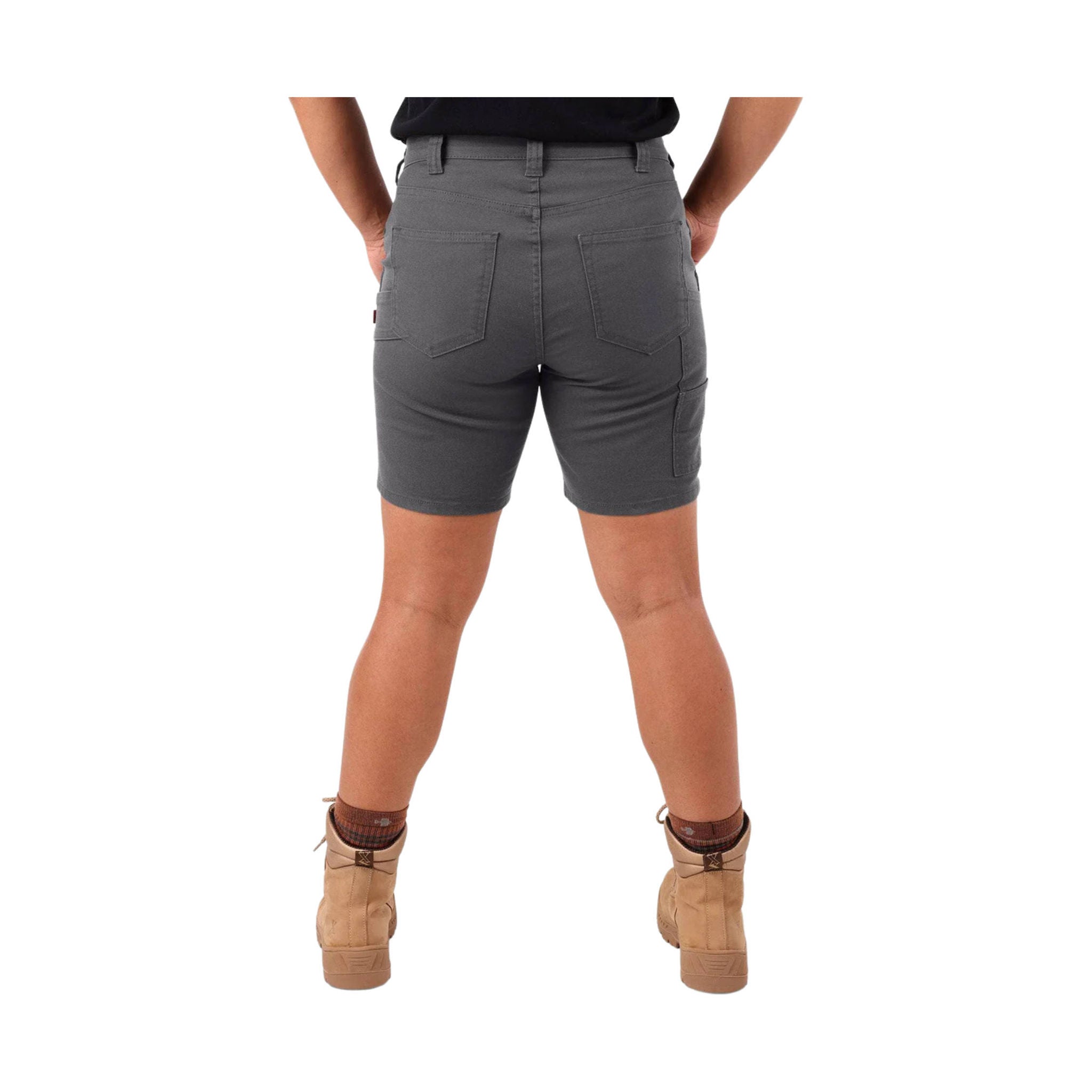 Dovetail Women's Go To Stretch Canvas Short - Cement Grey by Lenny's Shoe & Apparel