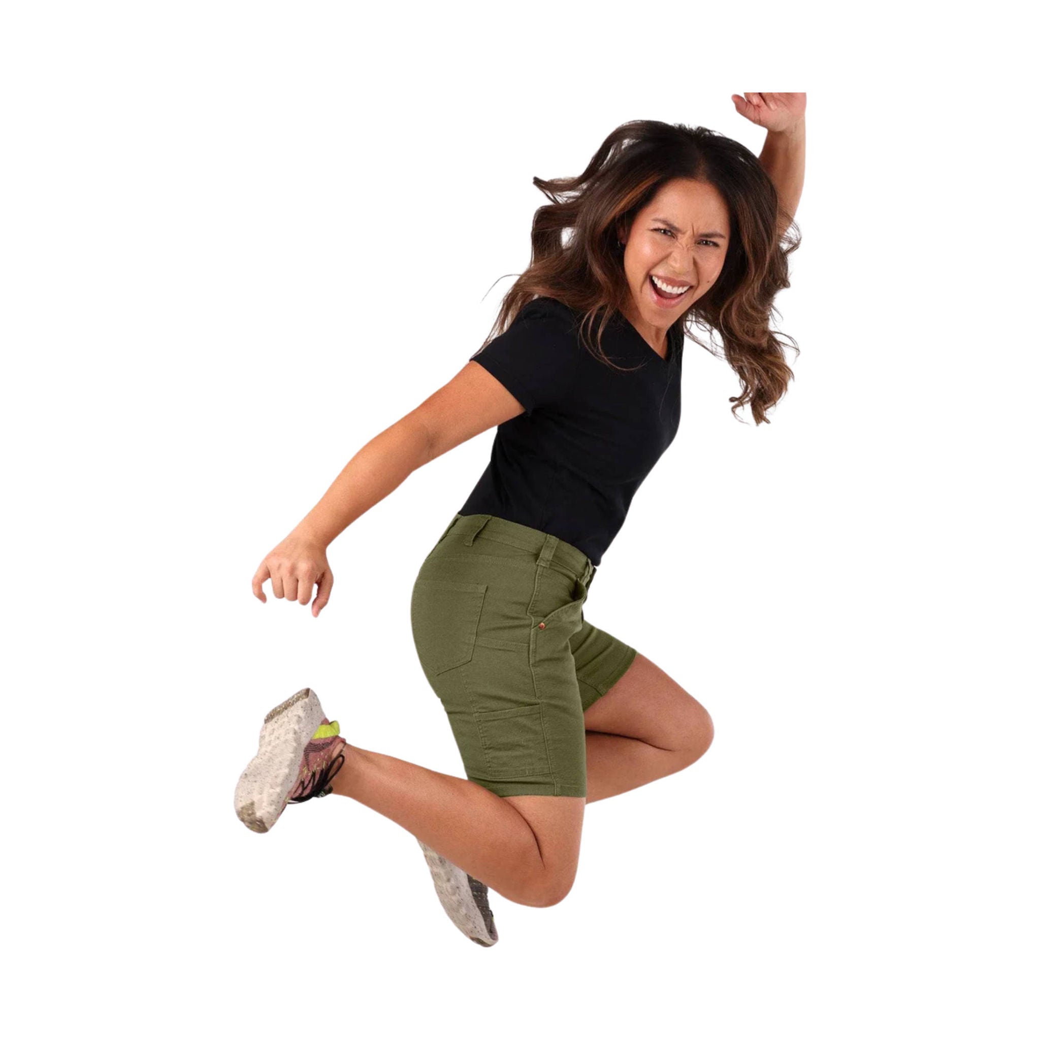 Dovetail Women's Go To Stretch Canvas Short - Kelp Green by Lenny's Shoe & Apparel