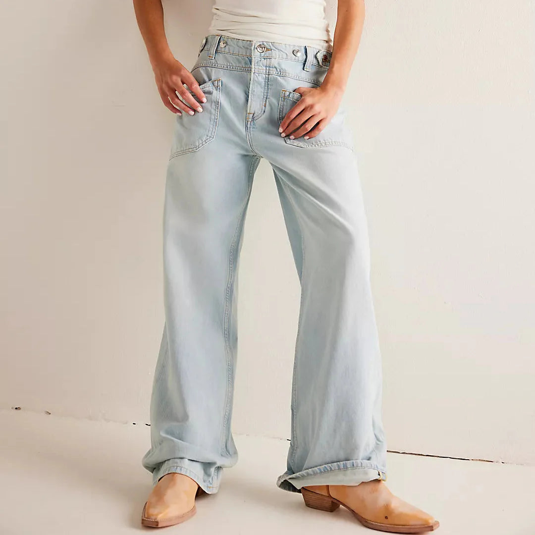 Free People Palmer Cuffed Jean by Harbour Thread