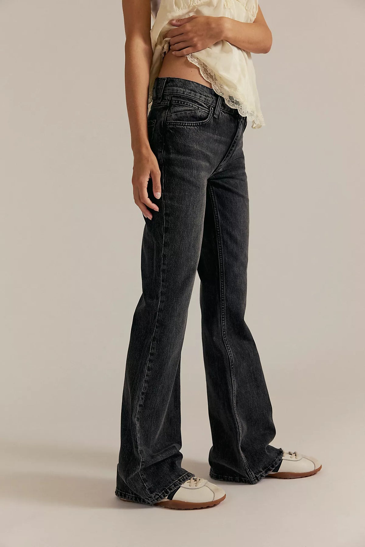 Free People  West Coast Relaxed Flare Jeans