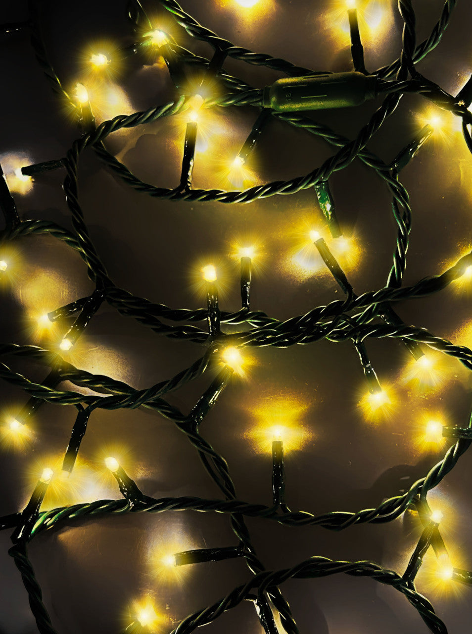 Jingle Bright 100 LED Light Set - Warm White - Green Wire
