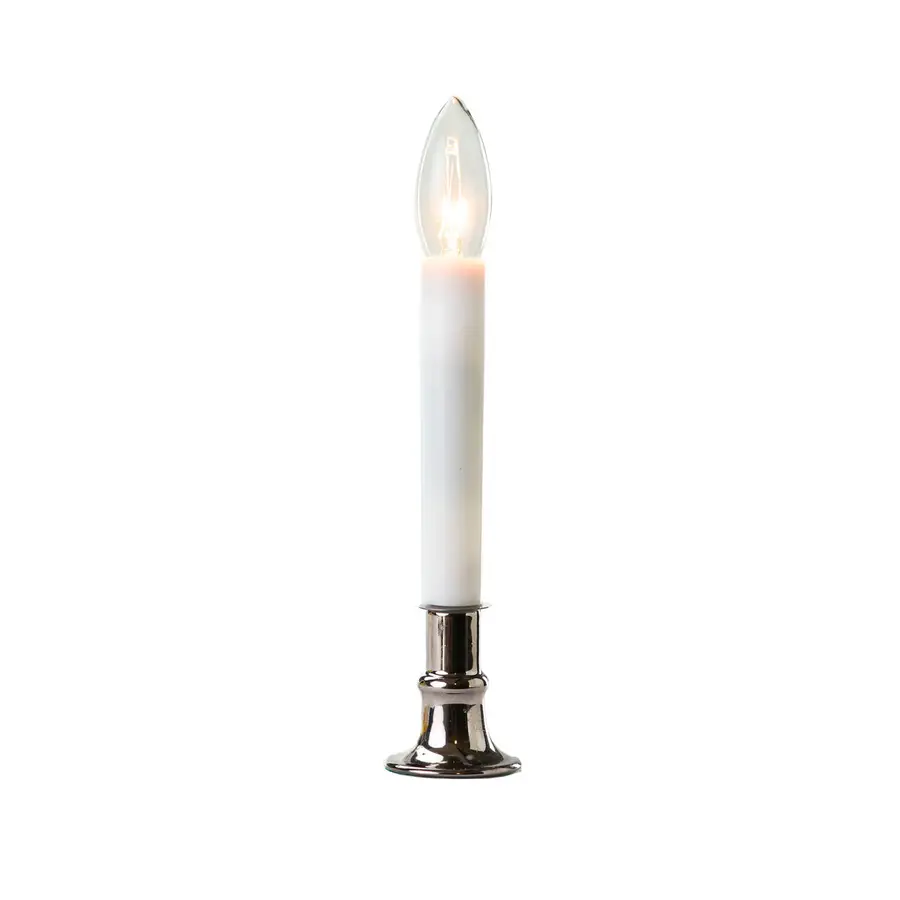 Dark Pewter Candle with LED Bulb and Sensor