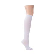 Dr. Motion Women's Compression Sock Solid Microfiber Nylon - White by Lenny's Shoe & Apparel