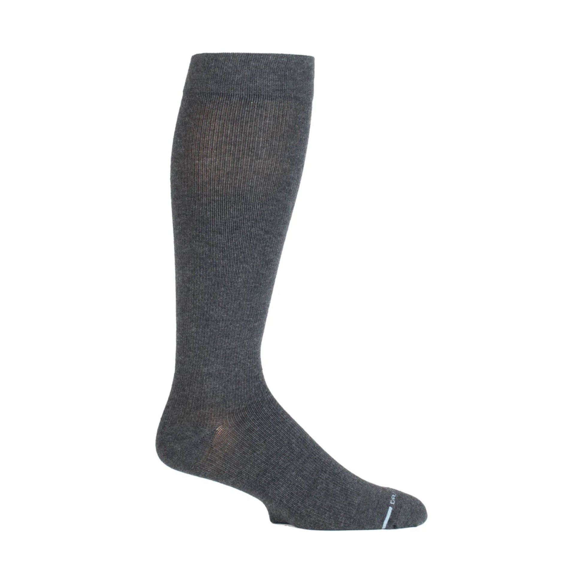Dr. Motion Men's Solid Cotton Blend Knee High Sock - Grey Heather by Lenny's Shoe & Apparel