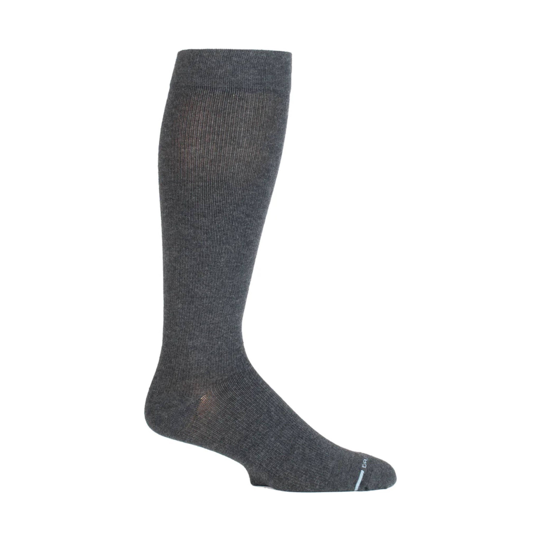 Dr. Motion Men's Solid Cotton Blend Knee High Sock - Grey Heather by Lenny's Shoe & Apparel