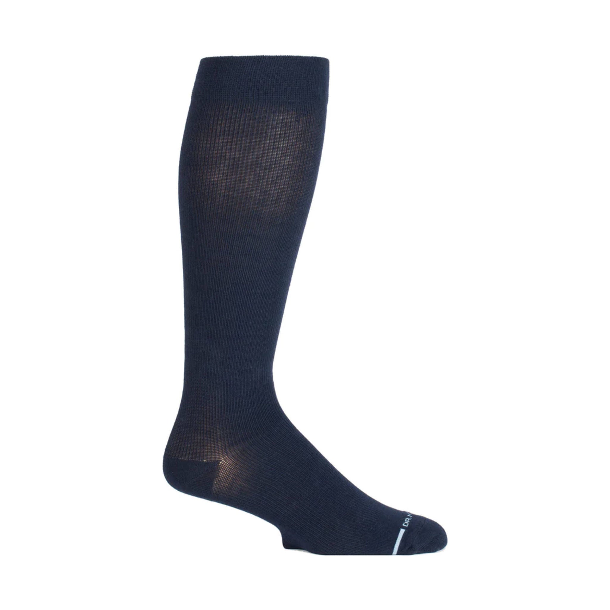 Dr. Motion Men's Solid Cotton Blend Knee High Sock - Navy by Lenny's Shoe & Apparel
