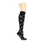 Dr. Motion Women's Dragonfly Knee High Compression Socks - Black by Lenny's Shoe & Apparel