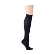 Dr. Motion Women's Solid Microfiber Knee High Sock - Black by Lenny's Shoe & Apparel