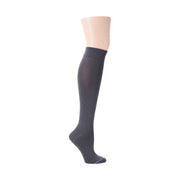 Dr. Motion Women's Solid Microfiber Knee High Sock - Grey by Lenny's Shoe & Apparel