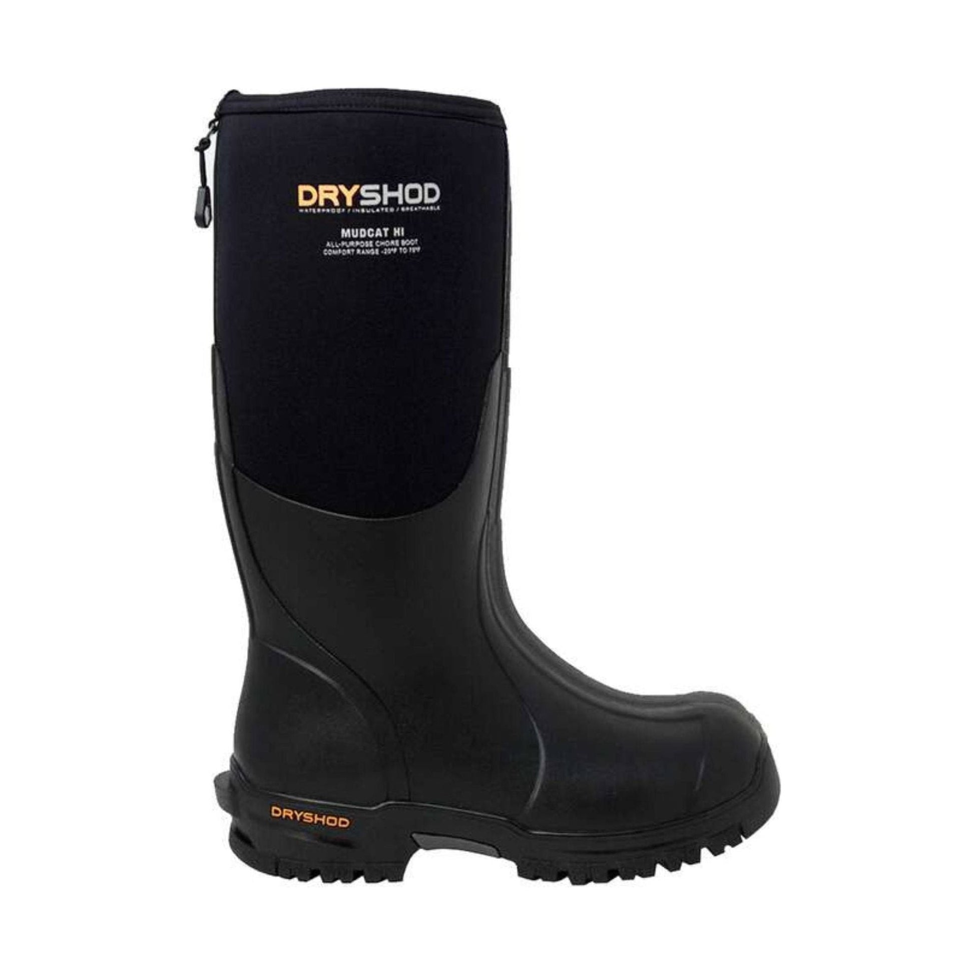Dryshod Men's Mudcat High Rain Boot - Black by Lenny's Shoe & Apparel