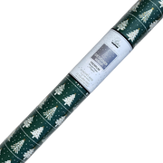 Glitter Accented Roll Wrap - 30" x 96" - Evergreen Enchantment