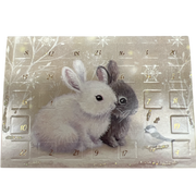 Snuggly Bunnies Miniature Advent Calendar Card