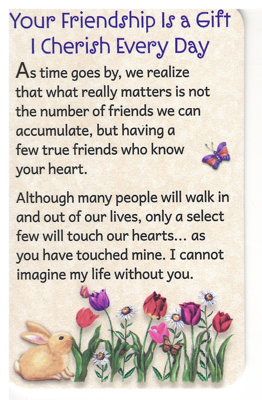 Wallet Card - Your Friendship Is a Gift I Cherish Every Day