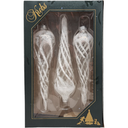 Krebs Value Glass Ornament 3 pack - Frosted Icicles