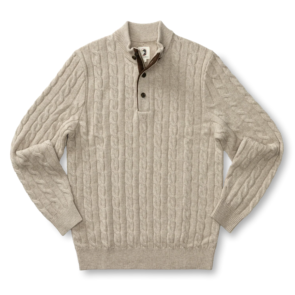 Duck Head Walcott Merino Cable Knit 1/4 Zip Sweater