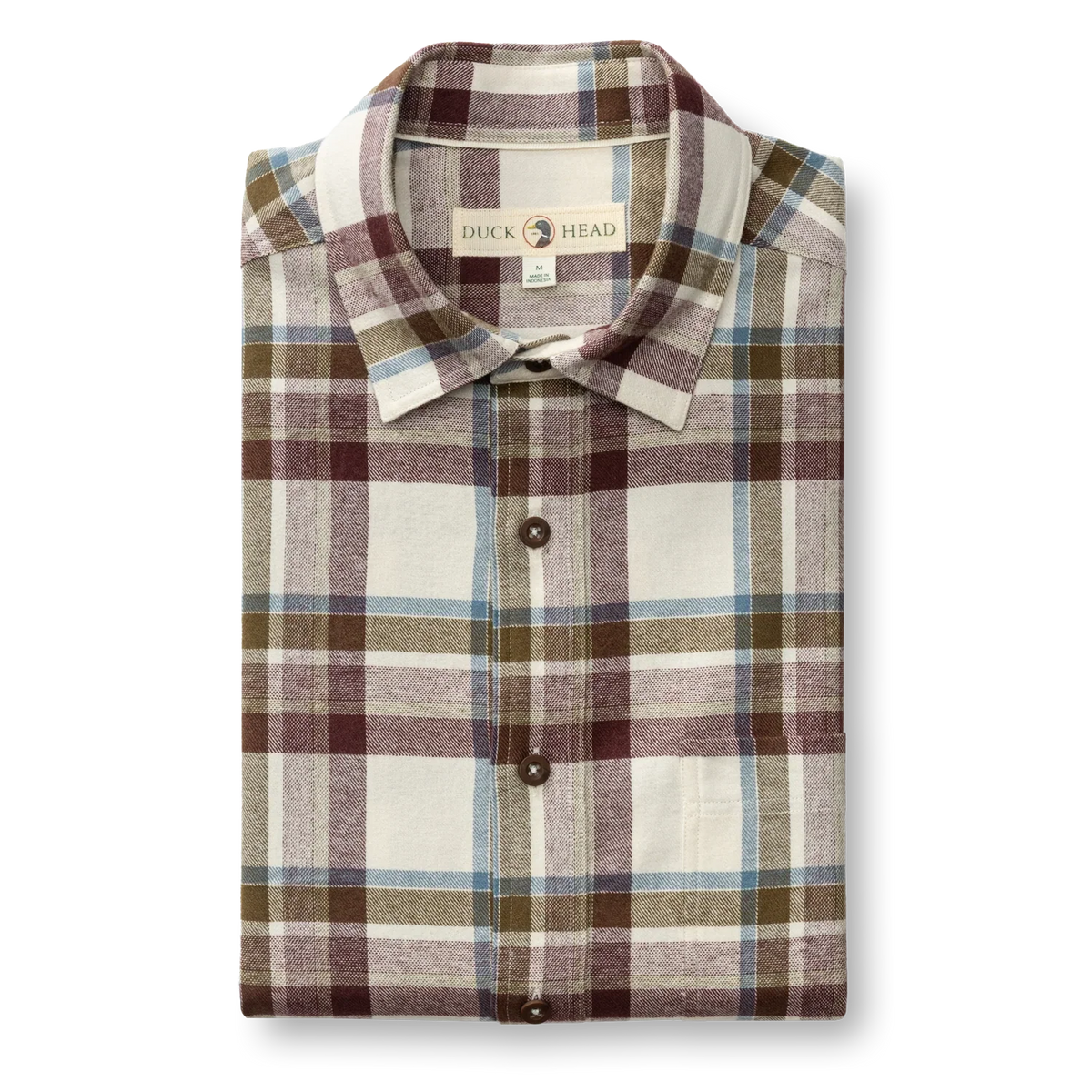 Duck Head Roane Plaid Cotton Flannel Sport Shirt