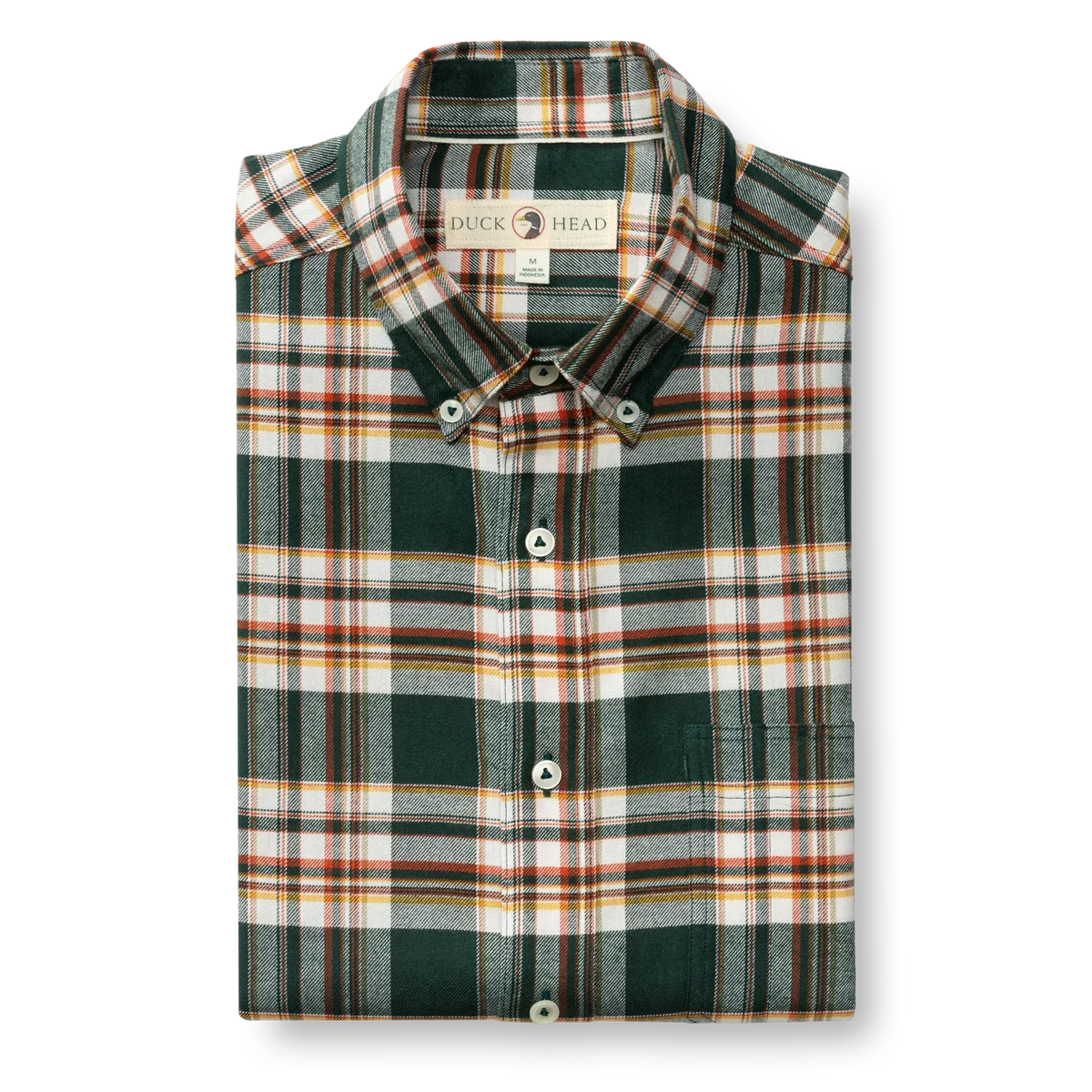 Duck Head Pinewell Plaid Cotton Flannel Sport Shirt