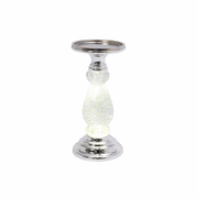 Lighted Spinning Waterglobe Candle Pedestal