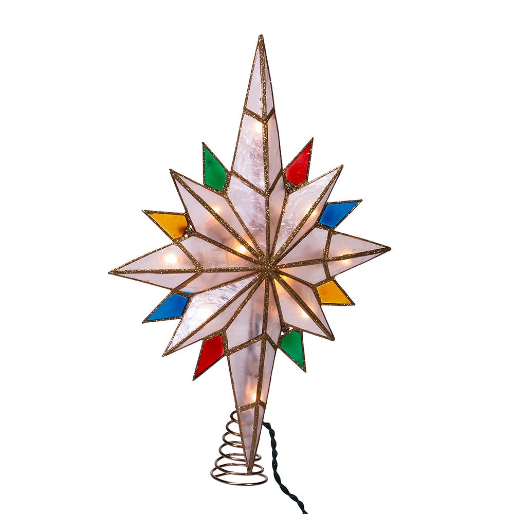 Radiant Capiz Bethlehem Star Treetop