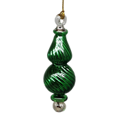 Shiny and Cute Egyptian Glass - Swirled Bauble - Green
