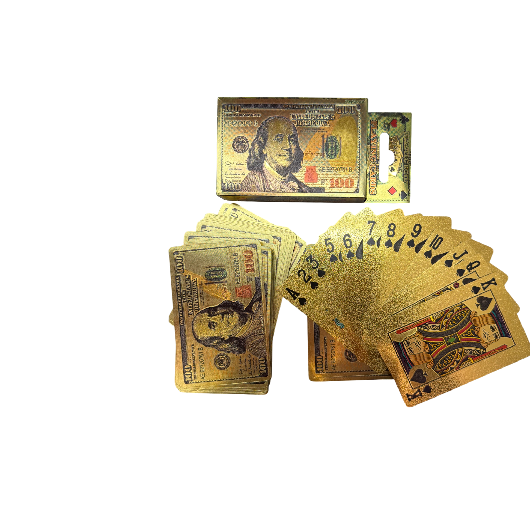 $100 Bill Playing Cards - Bronze