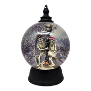 Spooky Love Skeleton Lighted Snow Globe