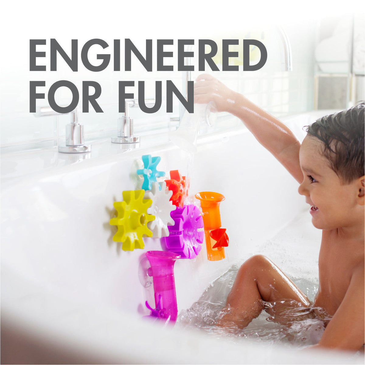 Pipes & Cogs & Tubes | 13 Piece Bath Toy Bundle