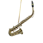 Brass Saxophone Ornament In A Case