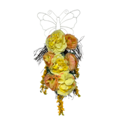 Rose / Runiuculus Wire Teardrop Wall Hanging