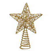 6" Battery Operated Lighted Gold Tree Topper