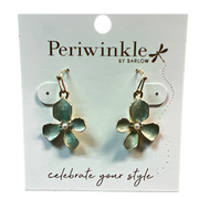Dogwood Flower Earrings – Greenish Blue
