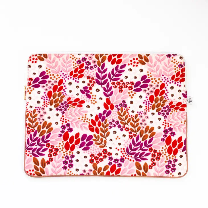 Sangria Floral Laptop Case (For 15" Laptop) by Wild Lark