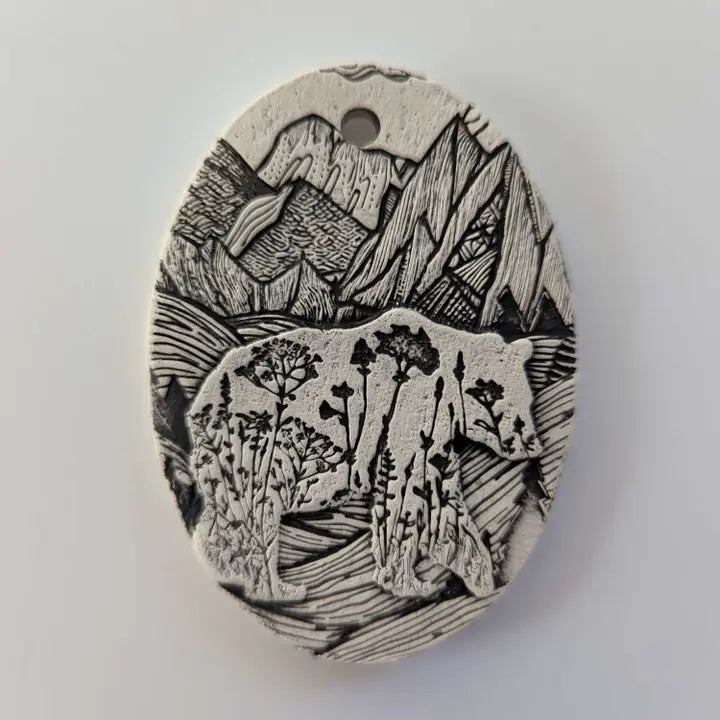 Pottery Ornament- Mountain Bear