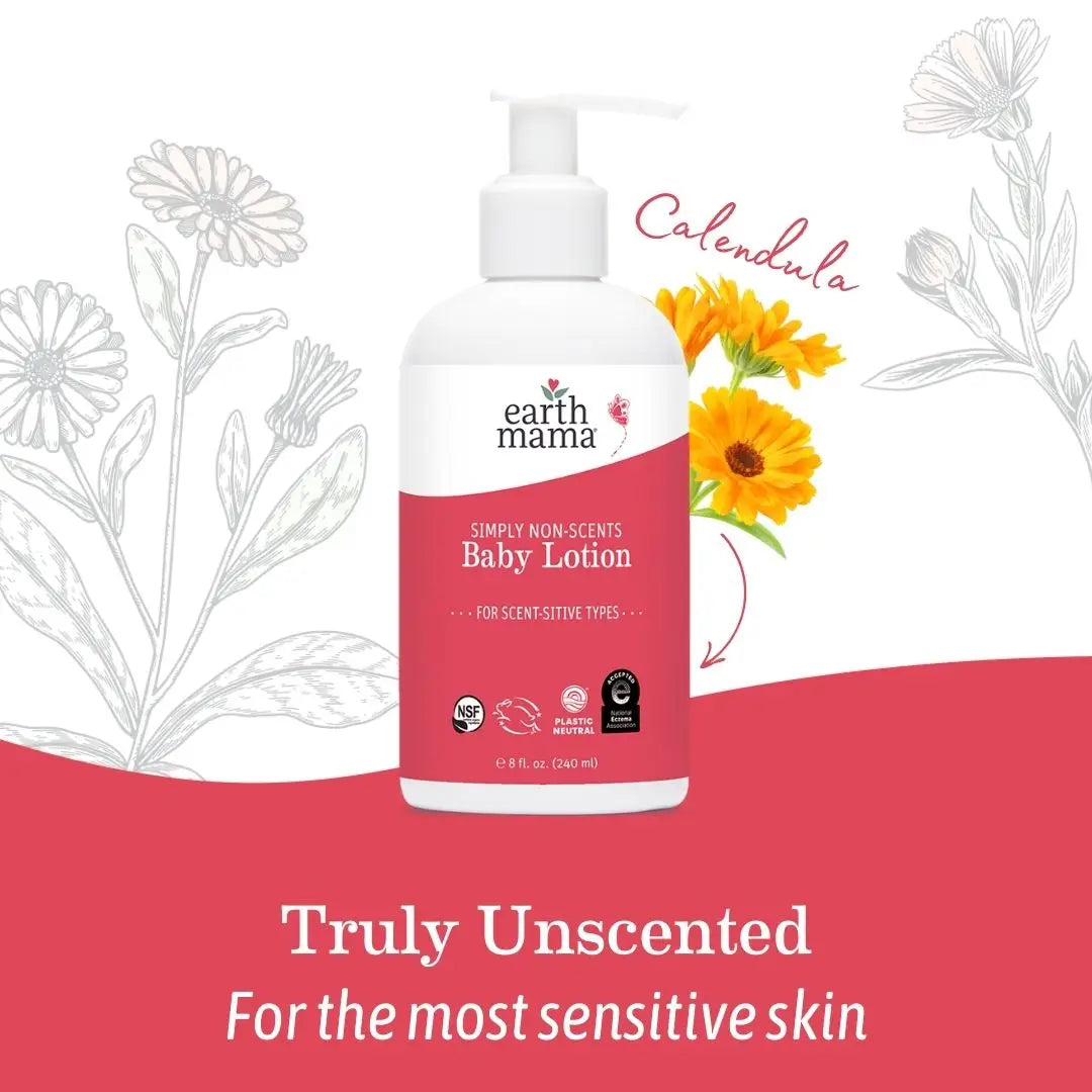 Earth Mama Simply Non-Scents Baby Lotion | Organic & Eczema-Friendly