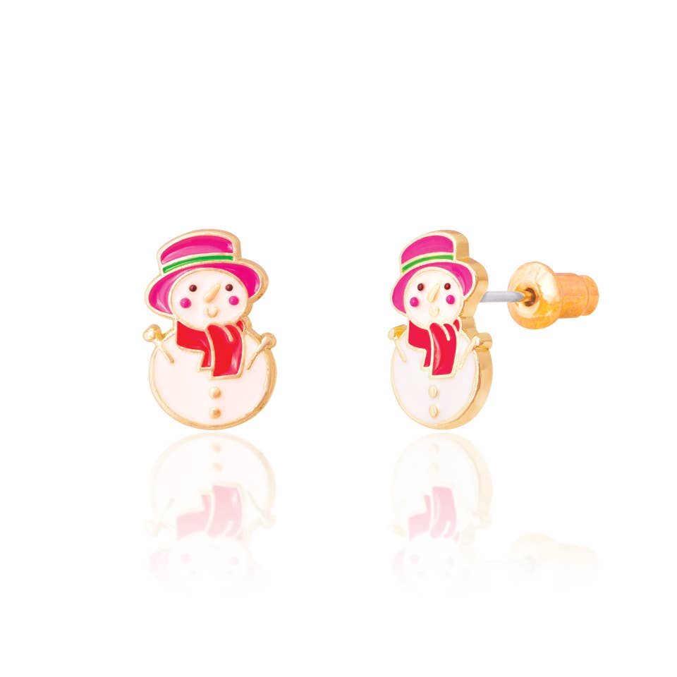 Girl Nation - Snowman Wonderland Stud Earrings by SidePony Boutique
