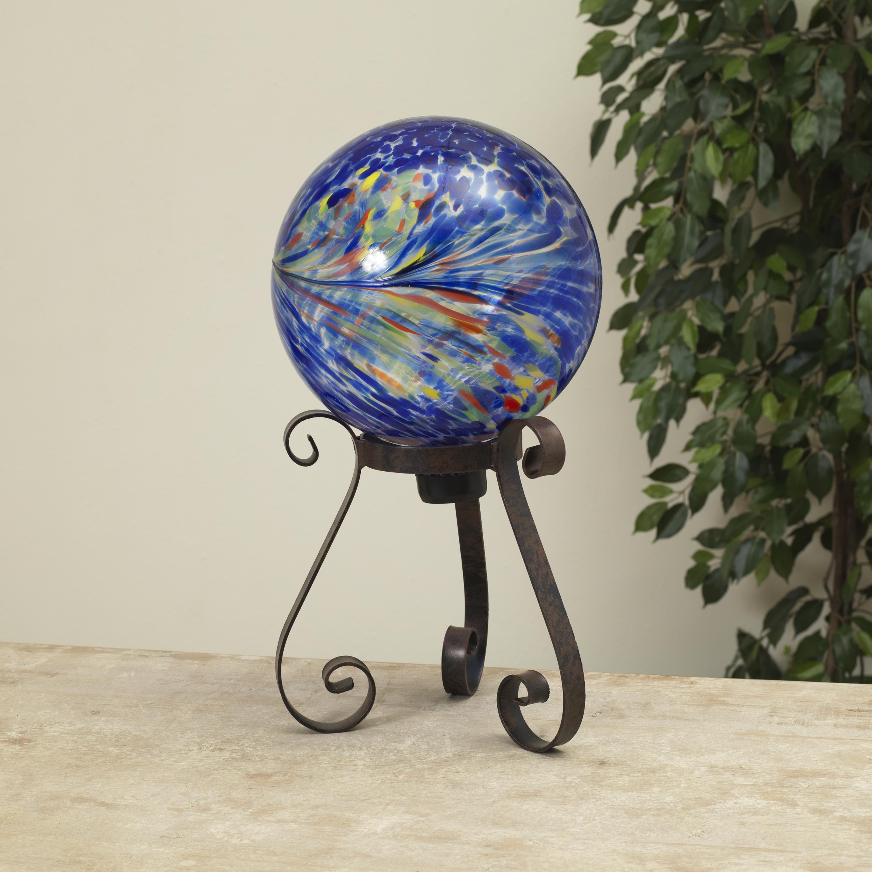 Scrollwork Metal Gazing Ball Stand