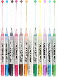 Art Center Markers Acrylic Paint 12 Colors by Homeportonline