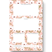 White Anemone Daily Planner Notepad by Wild Lark
