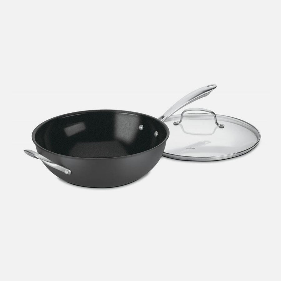 Cookware - Green Gourmet Nonstick Stir Fry Wok 12" w/Cover by Homeportonline