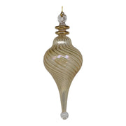 Amber Swirled Perfume Bottle Ornament