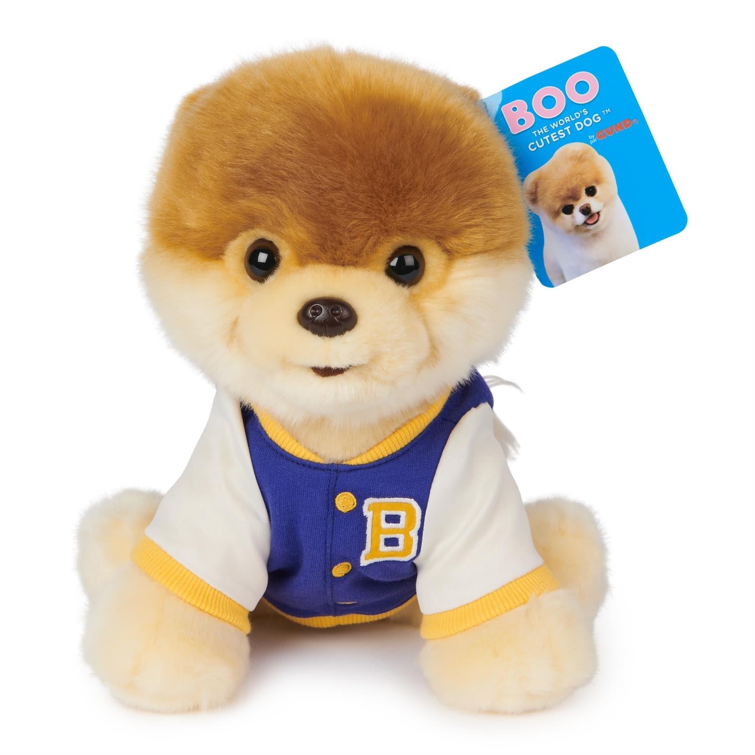 Plush Boo In Varsity Jacket "B" 9" by Homeportonline
