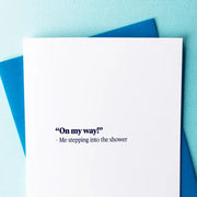 "On my way" Card