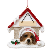 Ceramic Doghouse Ornament - Beagle