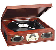 Studebaker Stereo Turntable with AM/FM Radio and Cassette Player - Brown (SB6052CA)