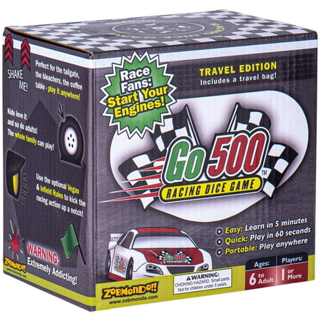 Zobmondo!! Go500 Racing Dice Game- for Adults and Family  Table Game for Sports Fans Ages 6+