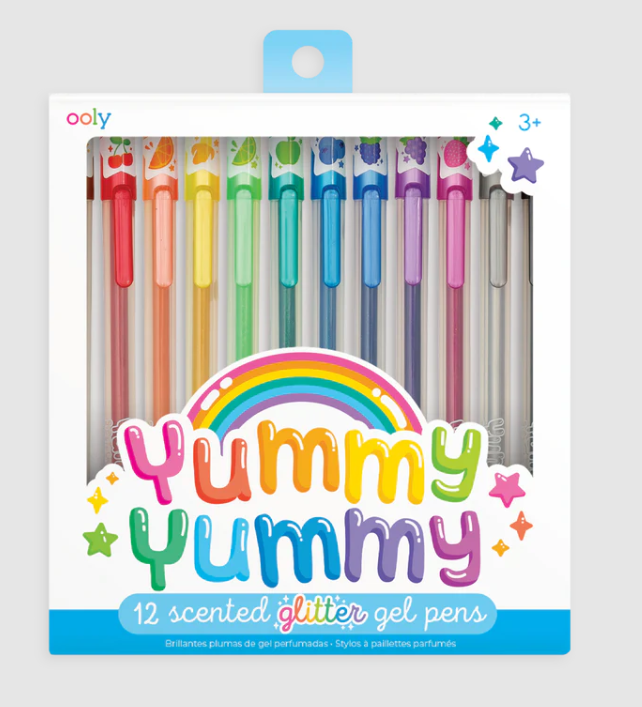 Gel Pens Glitter Yummy Yummy Scented Set Of 12 by Homeportonline