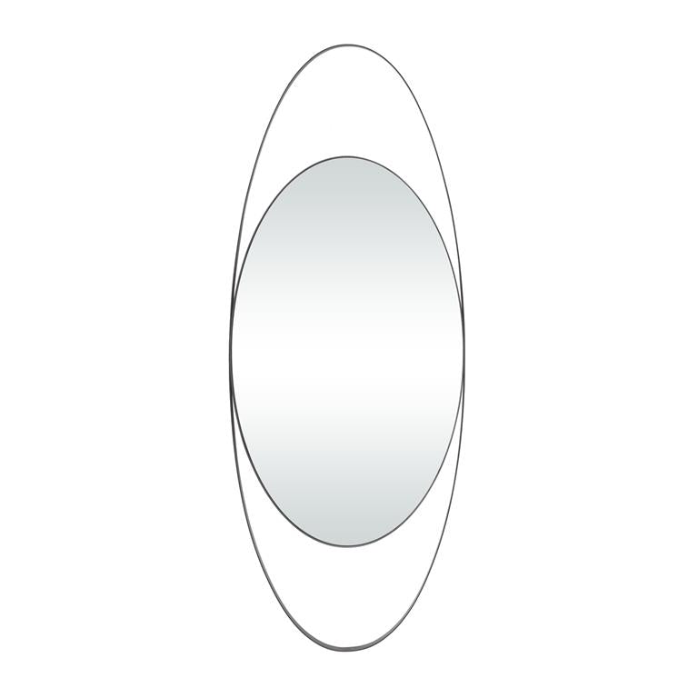 CosmoLiving Black Metal oval Wall Mirror by Homeportonline